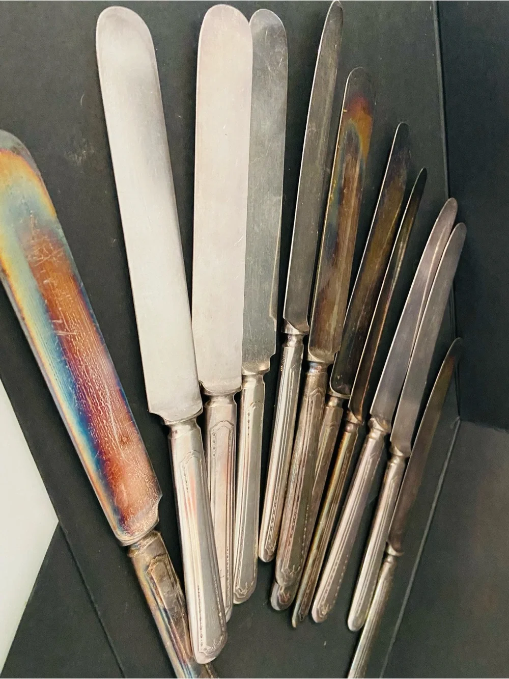 Vintage Art Deco Baronet Tudor Silver plate Butter Spreaders